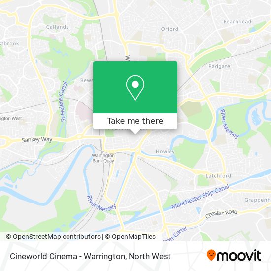 Cineworld Cinema - Warrington map