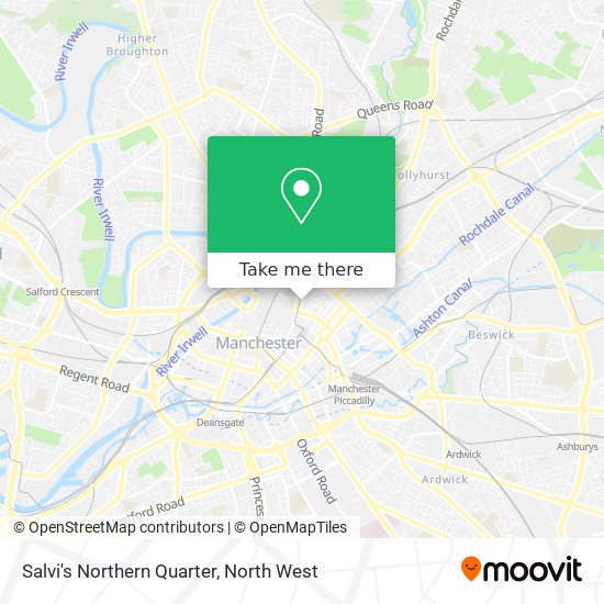 Salvi's Northern Quarter map