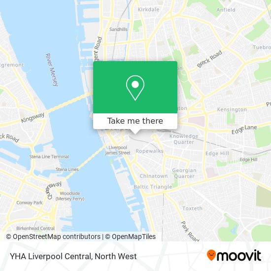 YHA Liverpool Central map