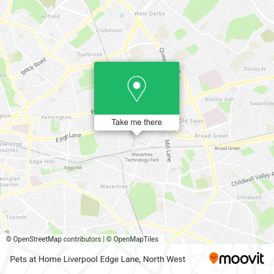 Pets at Home Liverpool Edge Lane map