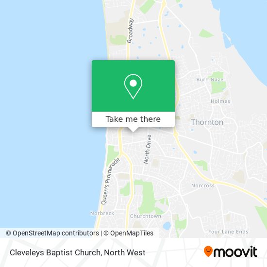 Cleveleys Baptist Church map