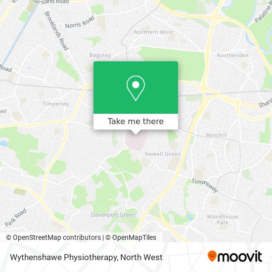 Wythenshawe Physiotherapy map