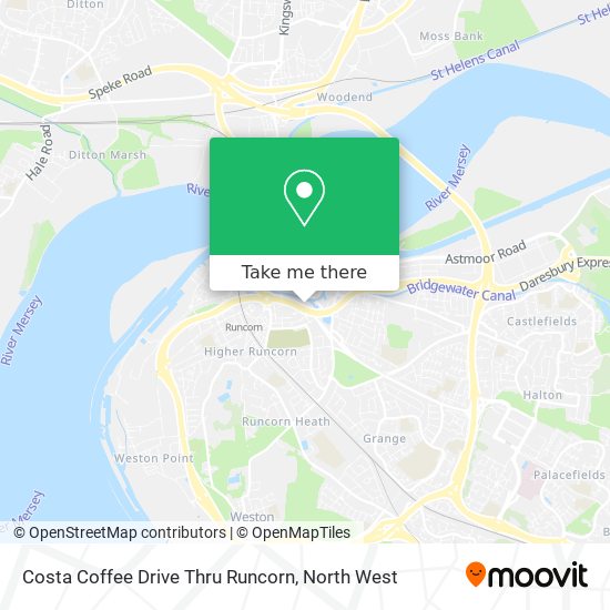 Costa Coffee Drive Thru Runcorn map