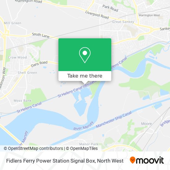 Fidlers Ferry Power Station Signal Box map
