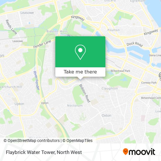 Flaybrick Water Tower map