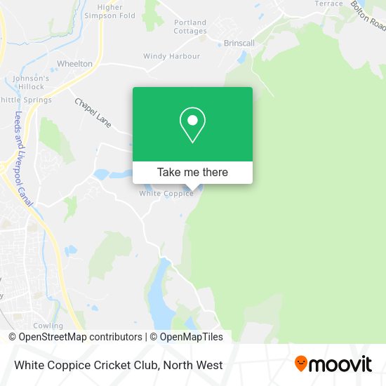 White Coppice Cricket Club map