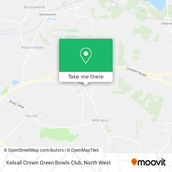 Kelsall Crown Green Bowls Club map