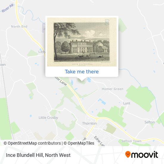 Ince Blundell Hill map