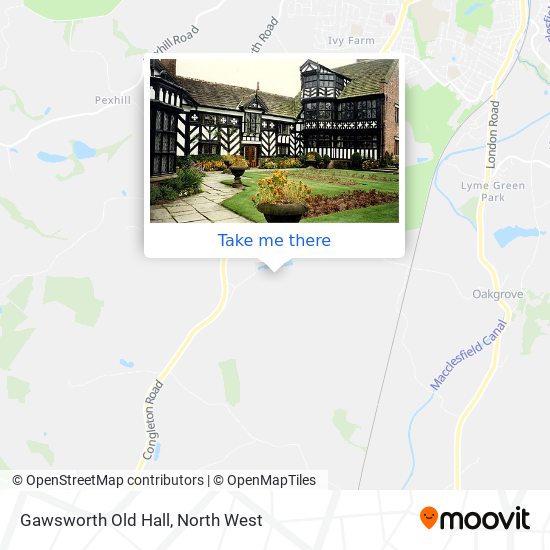 Gawsworth Old Hall map