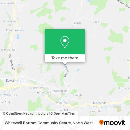 Whitewell Bottom Community Centre map