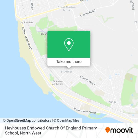 Heyhouses Endowed Church Of England Primary School map