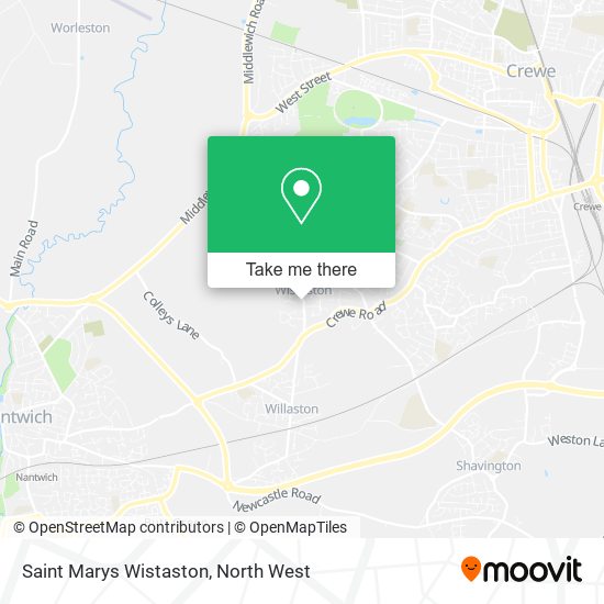Saint Marys Wistaston map