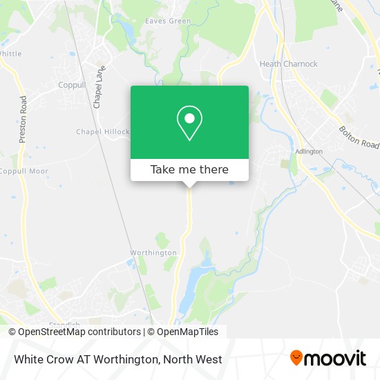 White Crow AT Worthington map