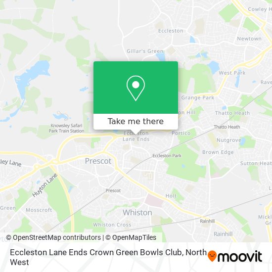 Eccleston Lane Ends Crown Green Bowls Club map