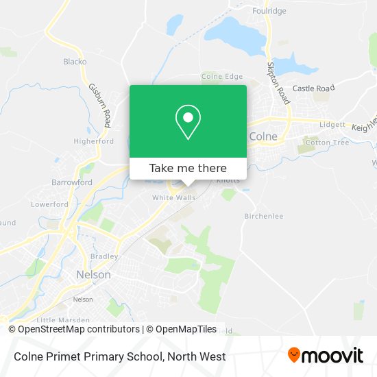 Colne Primet Primary School map