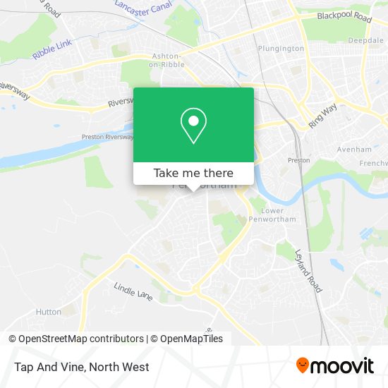 Tap And Vine map