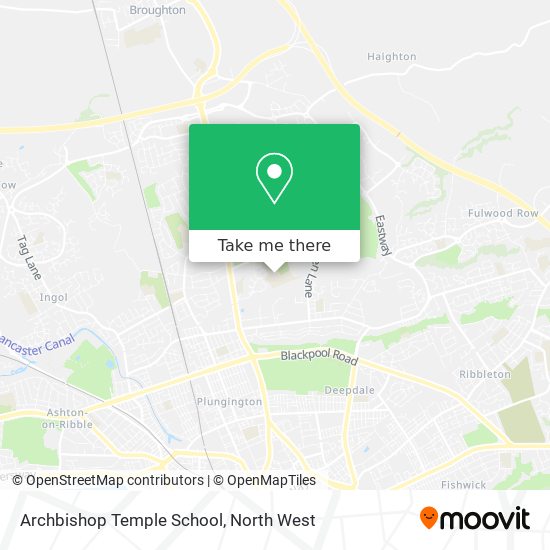 Archbishop Temple School map