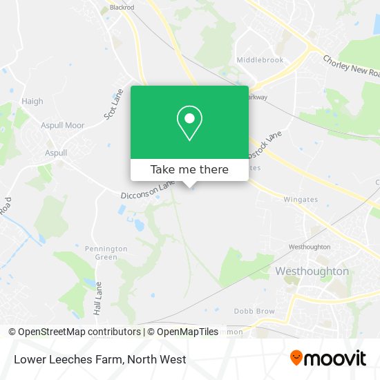 Lower Leeches Farm map