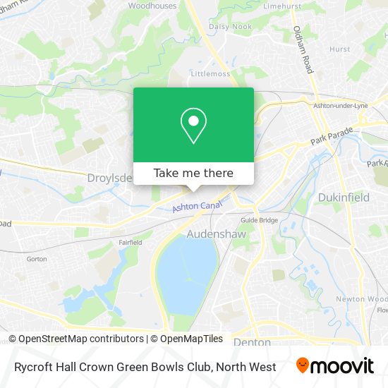 Rycroft Hall Crown Green Bowls Club map