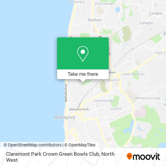 Claremont Park Crown Green Bowls Club map