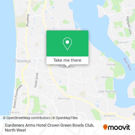 Gardeners Arms Hotel Crown Green Bowls Club map