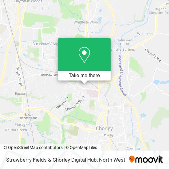 Strawberry Fields & Chorley Digital Hub map