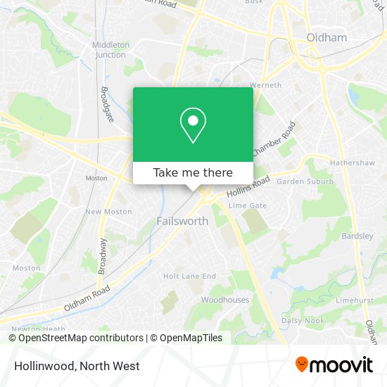 Hollinwood map