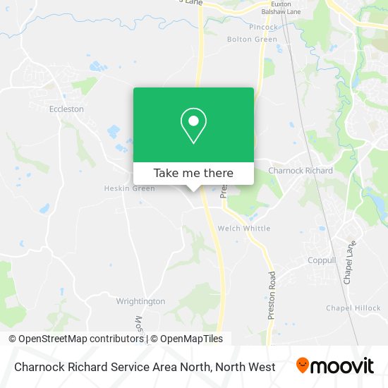 Charnock Richard Service Area North map