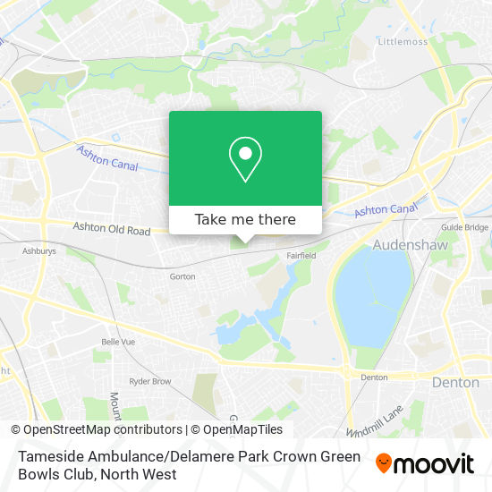 Tameside Ambulance / Delamere Park Crown Green Bowls Club map