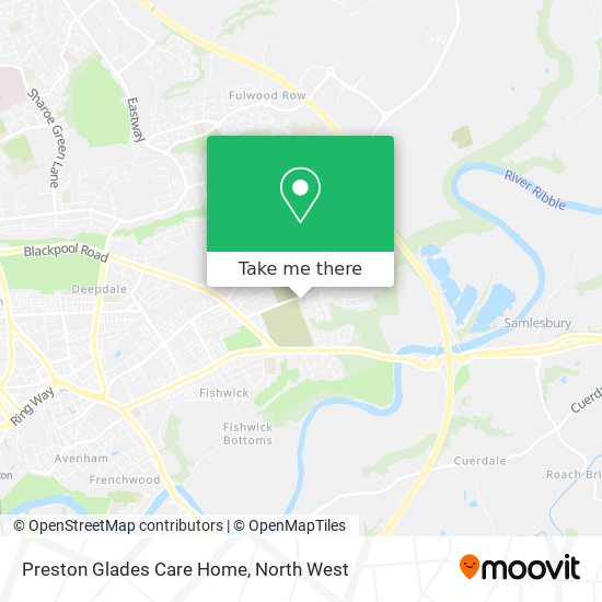 Preston Glades Care Home map