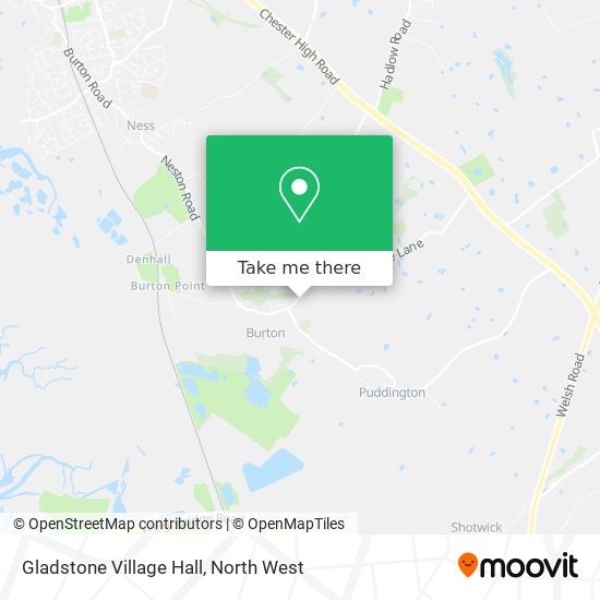 Gladstone Village Hall map