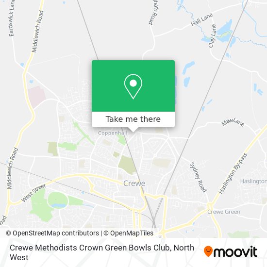 Crewe Methodists Crown Green Bowls Club map