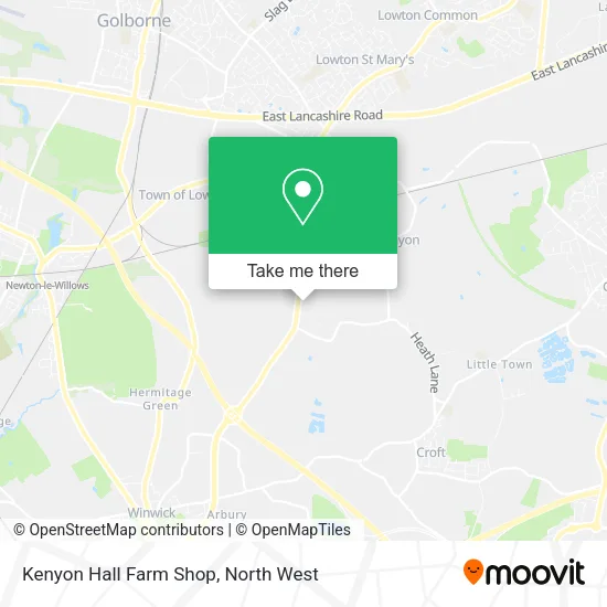 Kenyon Hall Farm Shop map