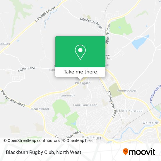 Blackburn Rugby Club map