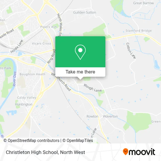 Christleton Map How to Get to Christleton High School in Chester by Bus?