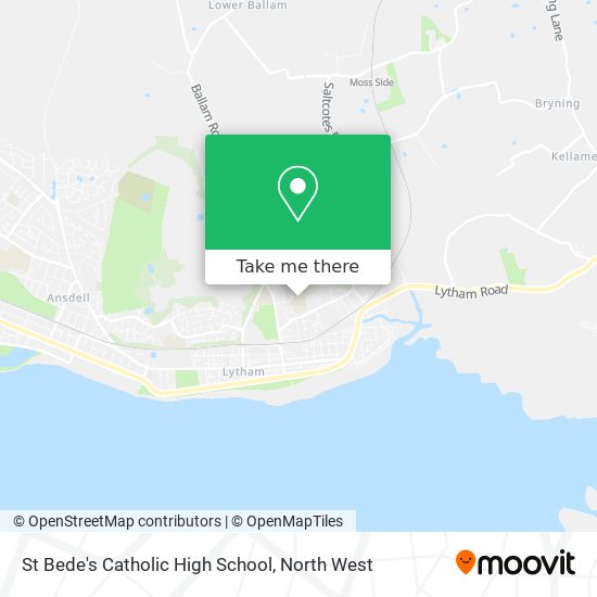 St Bede's Catholic High School map