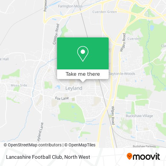 Lancashire Football Club map