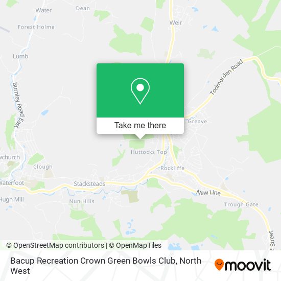 Bacup Recreation Crown Green Bowls Club map