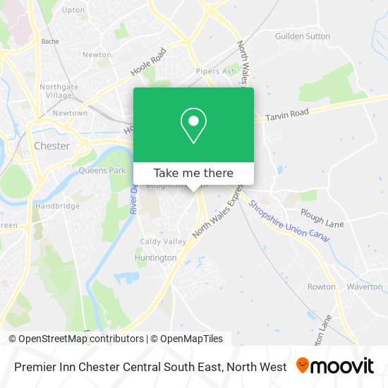Premier Inn Chester Central South East map