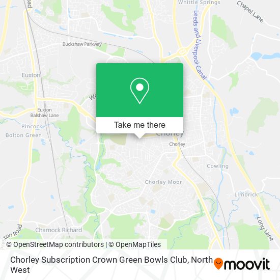 Chorley Subscription Crown Green Bowls Club map
