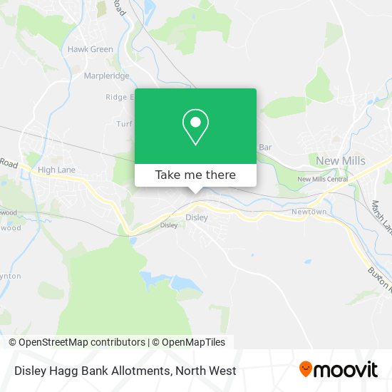 Disley Hagg Bank Allotments map