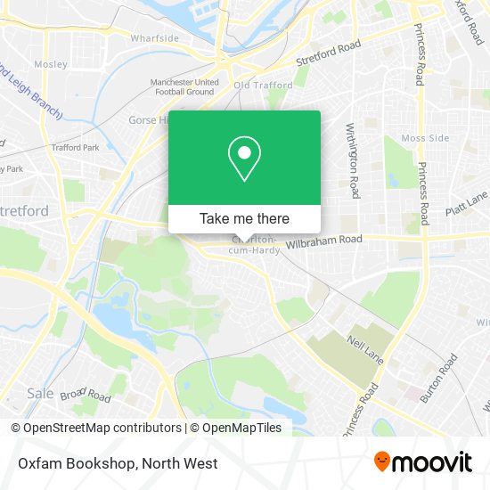 Oxfam Bookshop map