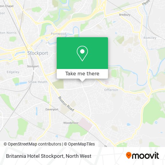 Britannia Hotel Stockport map