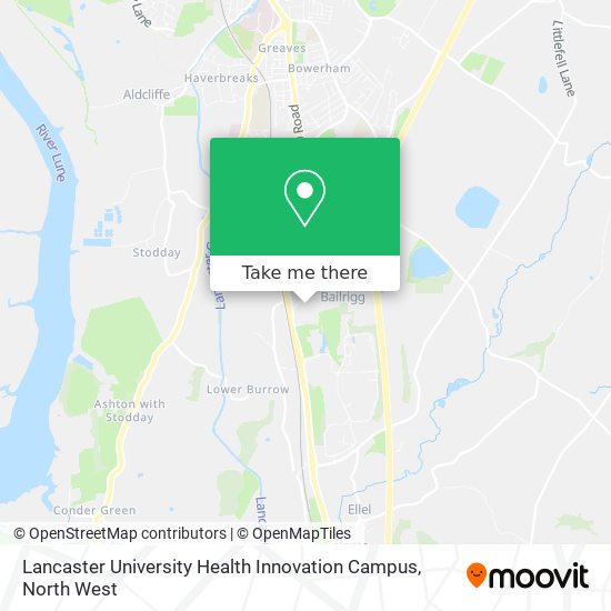 Lancaster University Health Innovation Campus map