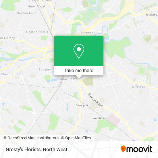 Gresty's Florists map