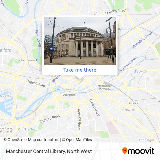 Manchester Central Library map