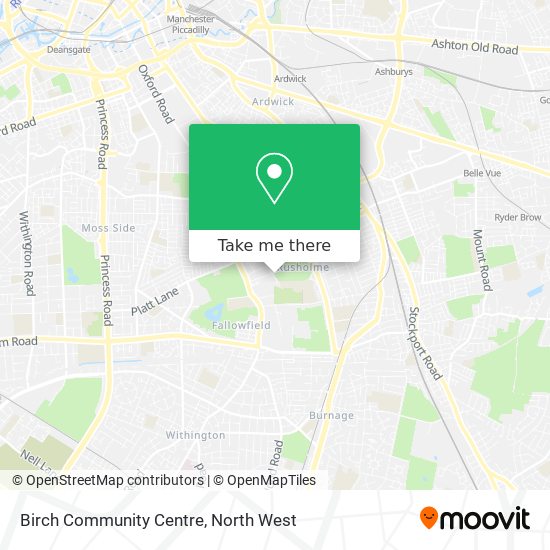 Birch Community Centre map