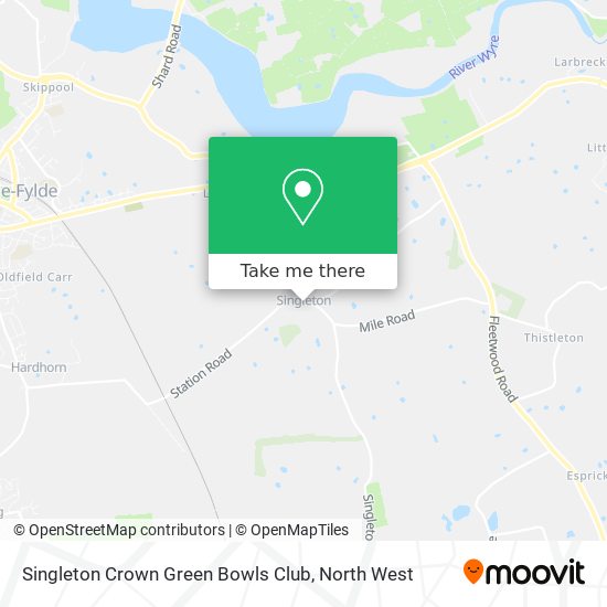 Singleton Crown Green Bowls Club map