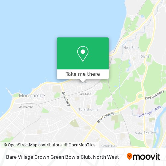 Bare Village Crown Green Bowls Club map