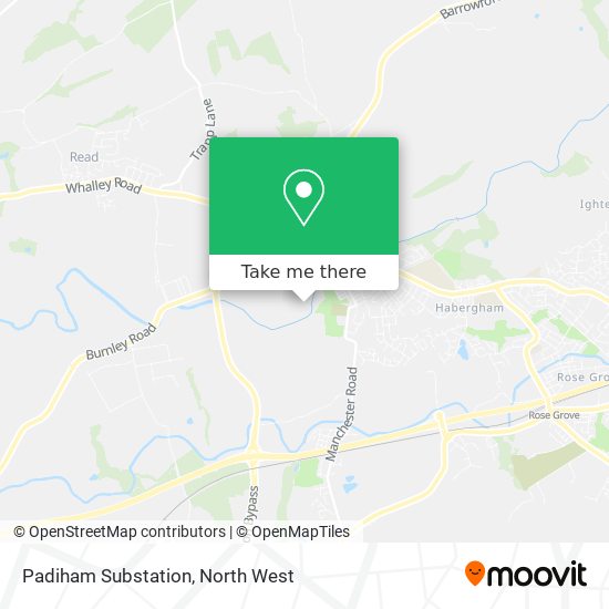 Padiham Substation map